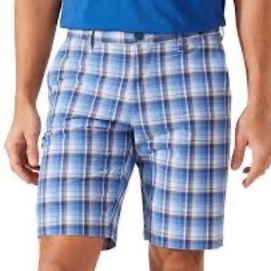 Tommy Bahama Relax Linen Plaid Checked Golf Bermuda Shorts Size 36